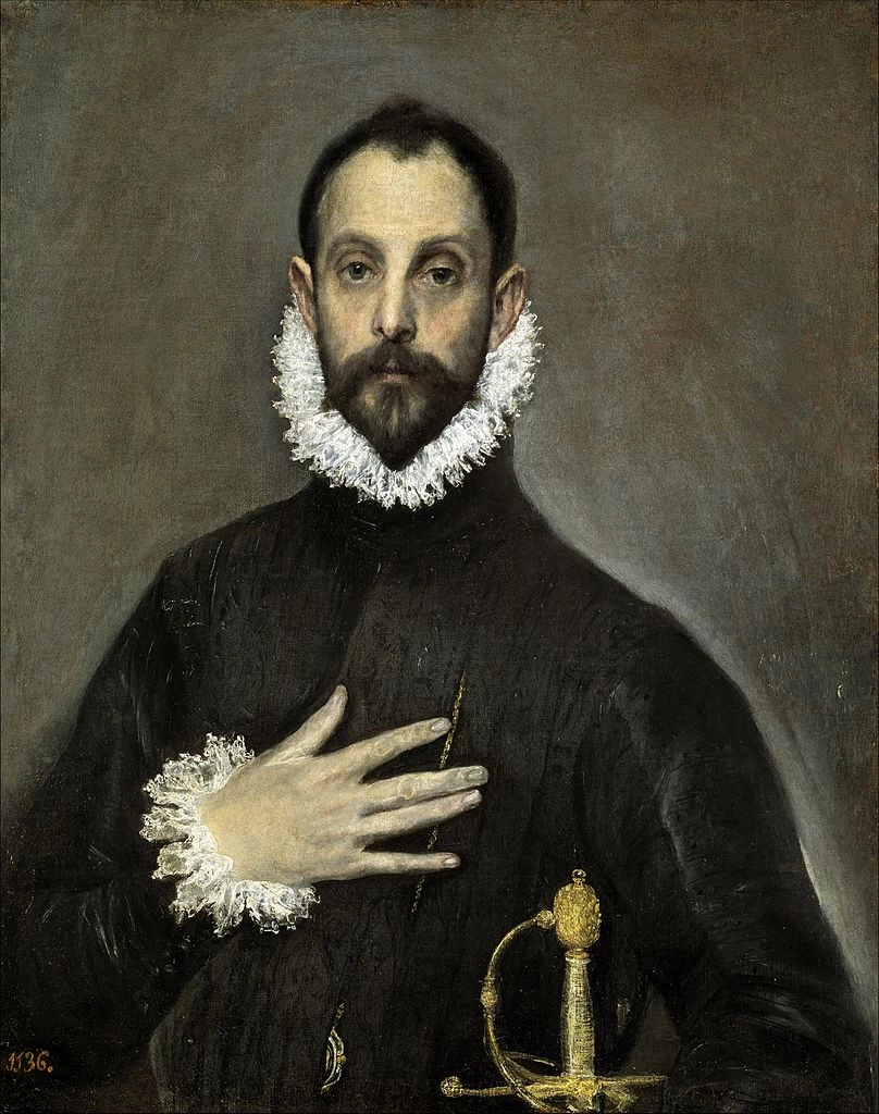 Ritratto di noiluomo con la mano sul petto - Museo del Prado, Madrid